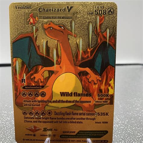 charizard v gold card lv 91|charizard v gold 1995.